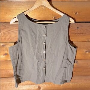 Casual Olive Sleeveless Tank Top
